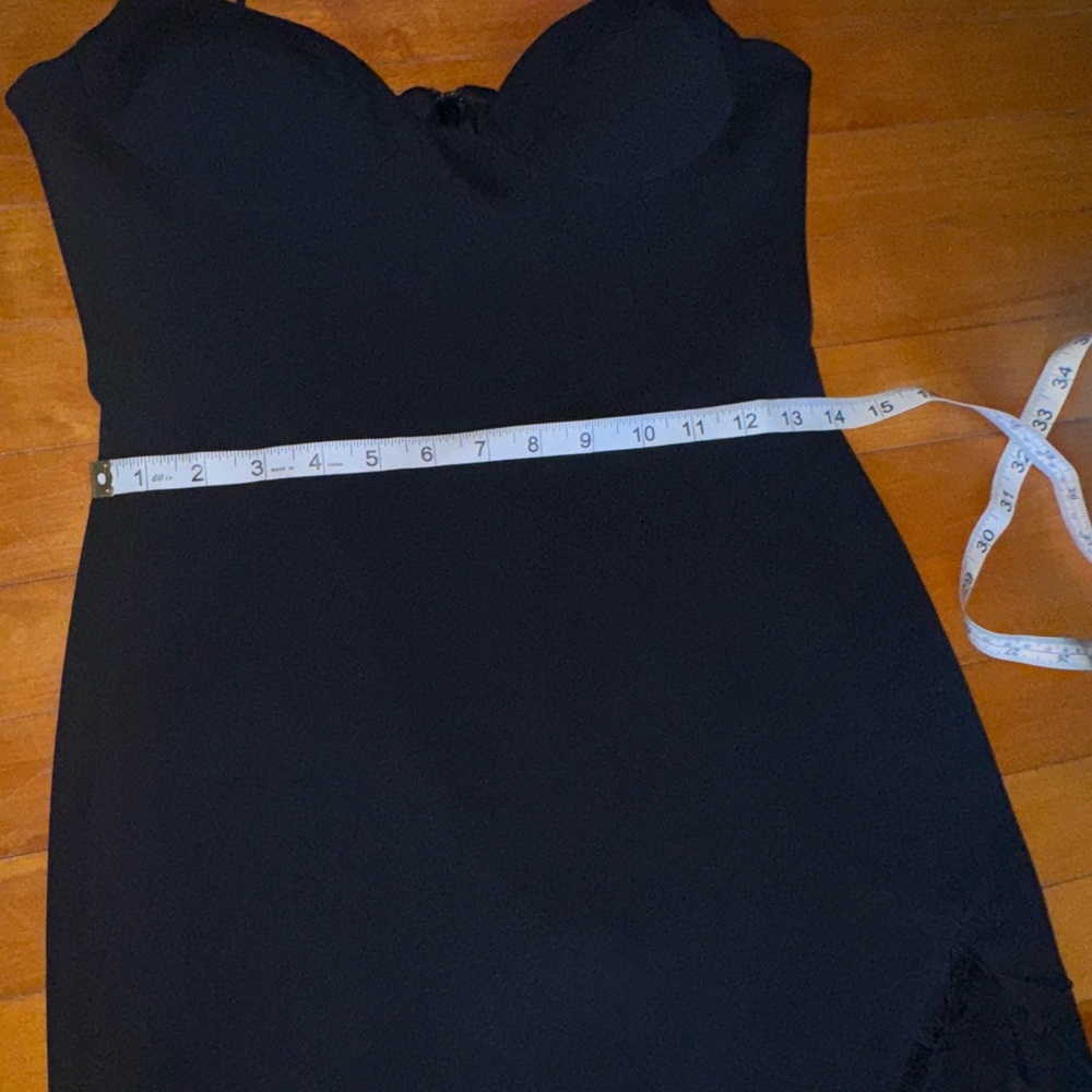 Chic Asymmetrical Black Dress - Picture 4 of 5